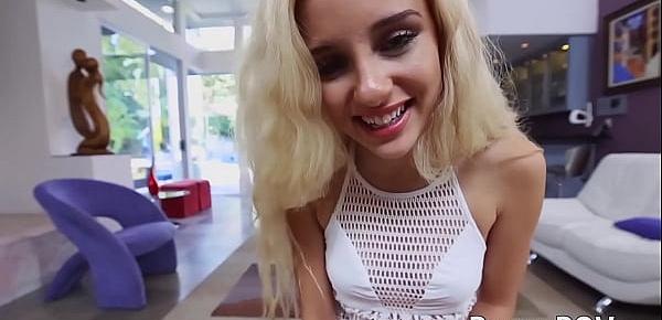  Blonde babe Naomi Woods fed big cock and fucked in HD POV